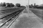 Looking west. Turntable to the left, freight house to the right.